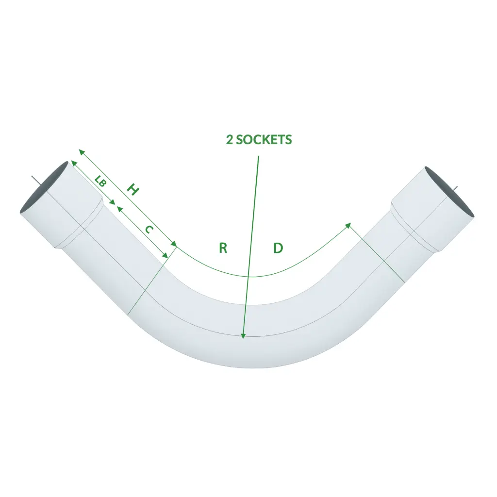 P40 Sweep Bend 45° Communications PVC Conduit (Medium-Duty) (2).webp