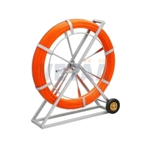 8.4mm x 150m Fibreglass Rodder (W copper trace rod) - Orange